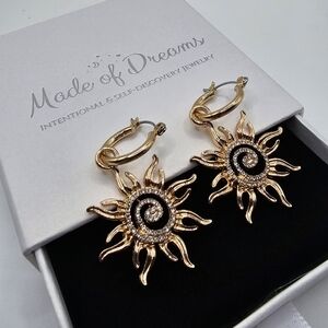 Sunburst Rhinestone Earrings